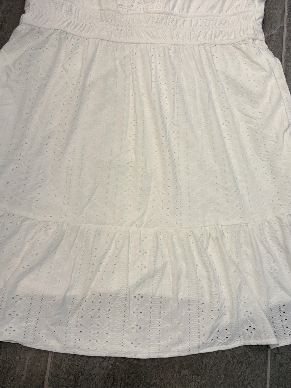 Women’s white/cream Ecowish eyelet sundress, NWT, size L - Picture 6 of 16